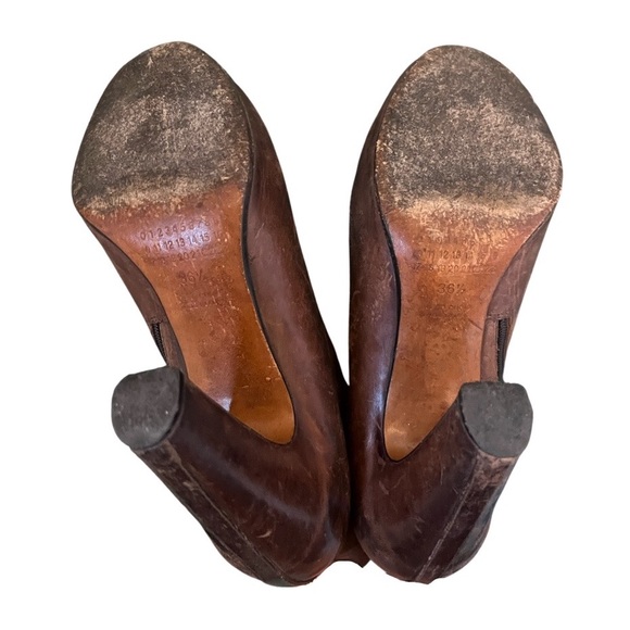 Vintage Maison Margiela Brown Leather Ankle Boots - Picture 4 of 7